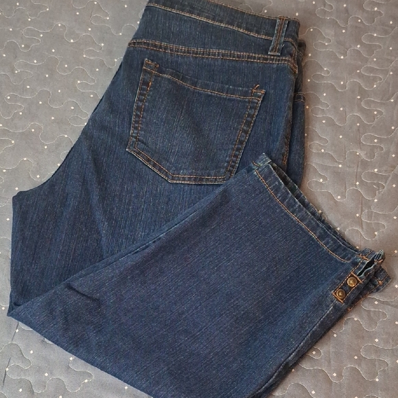 Gloria Vanderbilt Amanda Blue Denim Croppd Jeans size 10P - Picture 1 of 7